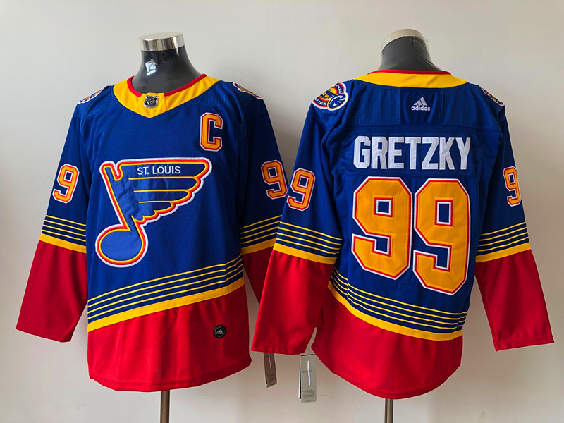 Men's St. Louis Blues Wayne Gretzky #99 Blue Breakaway Jersey